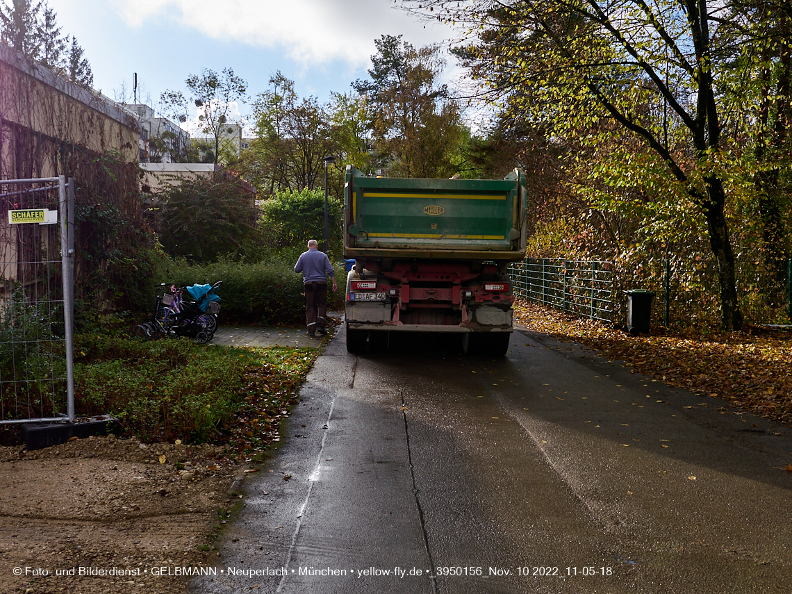 10.11.2022 - Baustelle an der Quiddestraße Haus für Kinder in Neuperlach